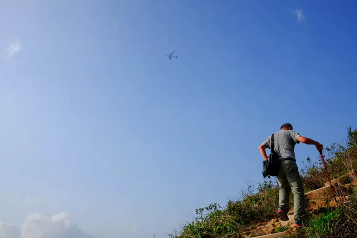 Plenty of planes fly over Needle Hill and Grassy Hill